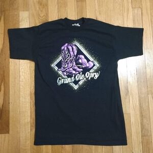 90s single stitch heavy weight Grand Ole Opry tee in jet black.
